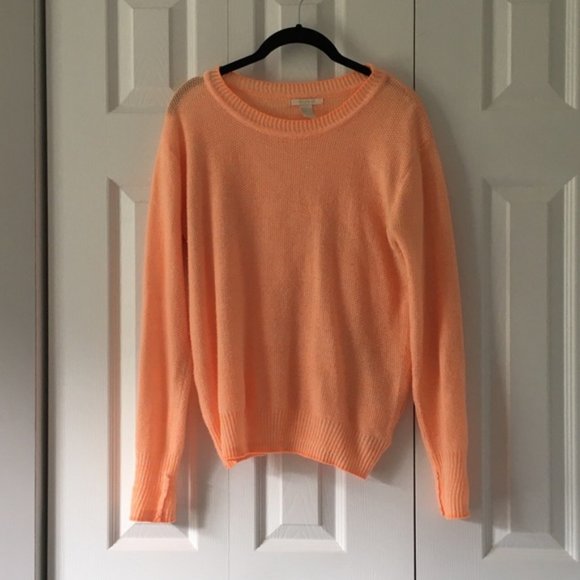 Neon Orange Crewneck Sweater - Picture 1 of 7